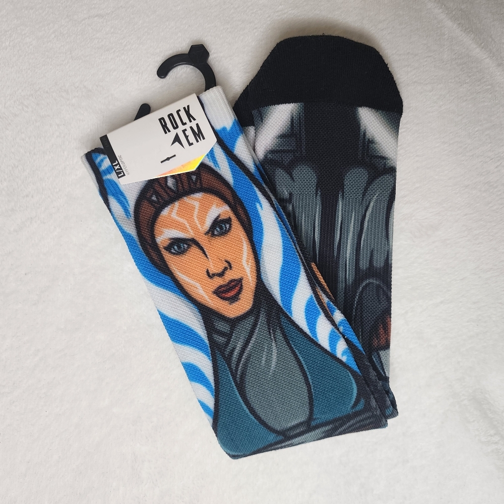 Rockem Socks Star Wars Hyperoptic Unisex Ahsoka Tano Long Socks size L/XL